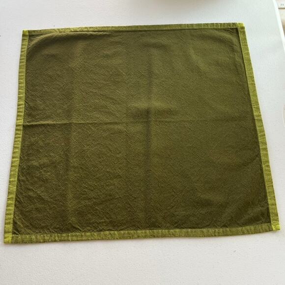 Sonoma Life+Style Solid Cotton Napkins Set Of 4 Olive Green Color - Picture 3 of 7